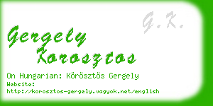gergely korosztos business card